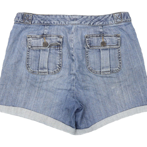 Lands' End Women's Blue Denim Chino Shorts, Size 8