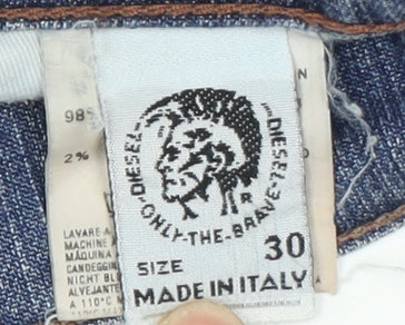 Diesel Women's Blue Straight Jeans Size 26 - Mid Rise, Comfortable