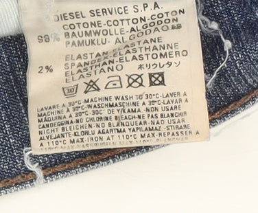 Diesel Women's Blue Straight Jeans Size 26 - Mid Rise, Comfortable
