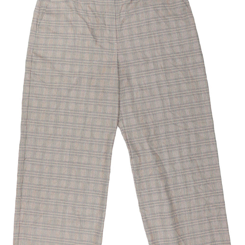 Marks and Spencer Women's Brown Plaid Trousers