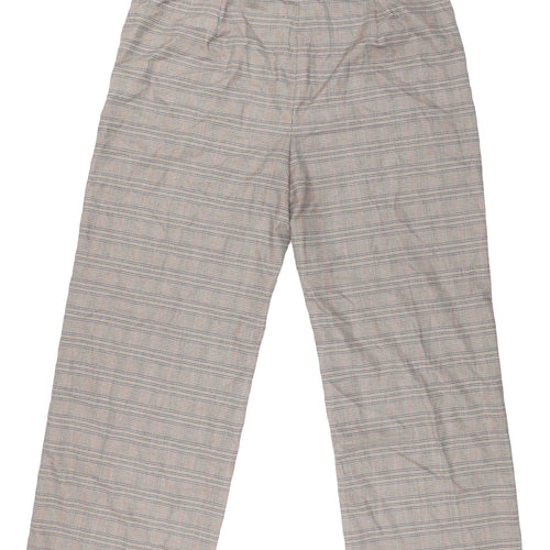 Marks and Spencer Women's Brown Plaid Trousers