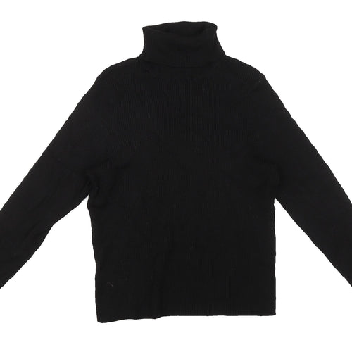 H&M Divided Women's Black Roll Neck Jumper L