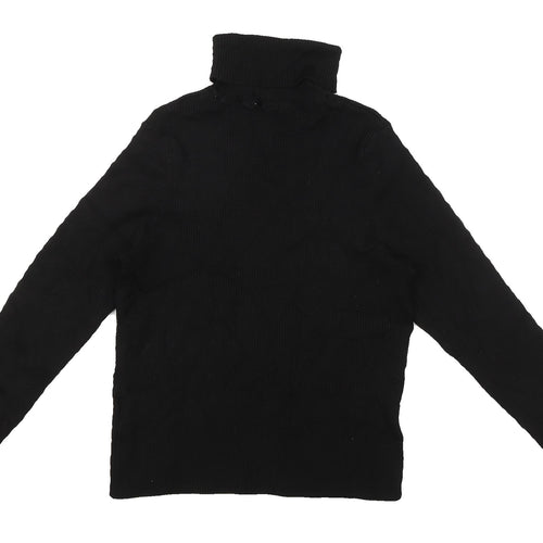 H&M Divided Women's Black Roll Neck Jumper L