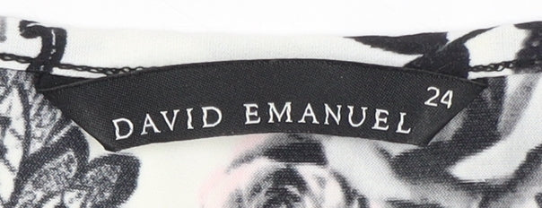 David Emanuel Women's Floral T-Shirt, Multicoloured, Size 24