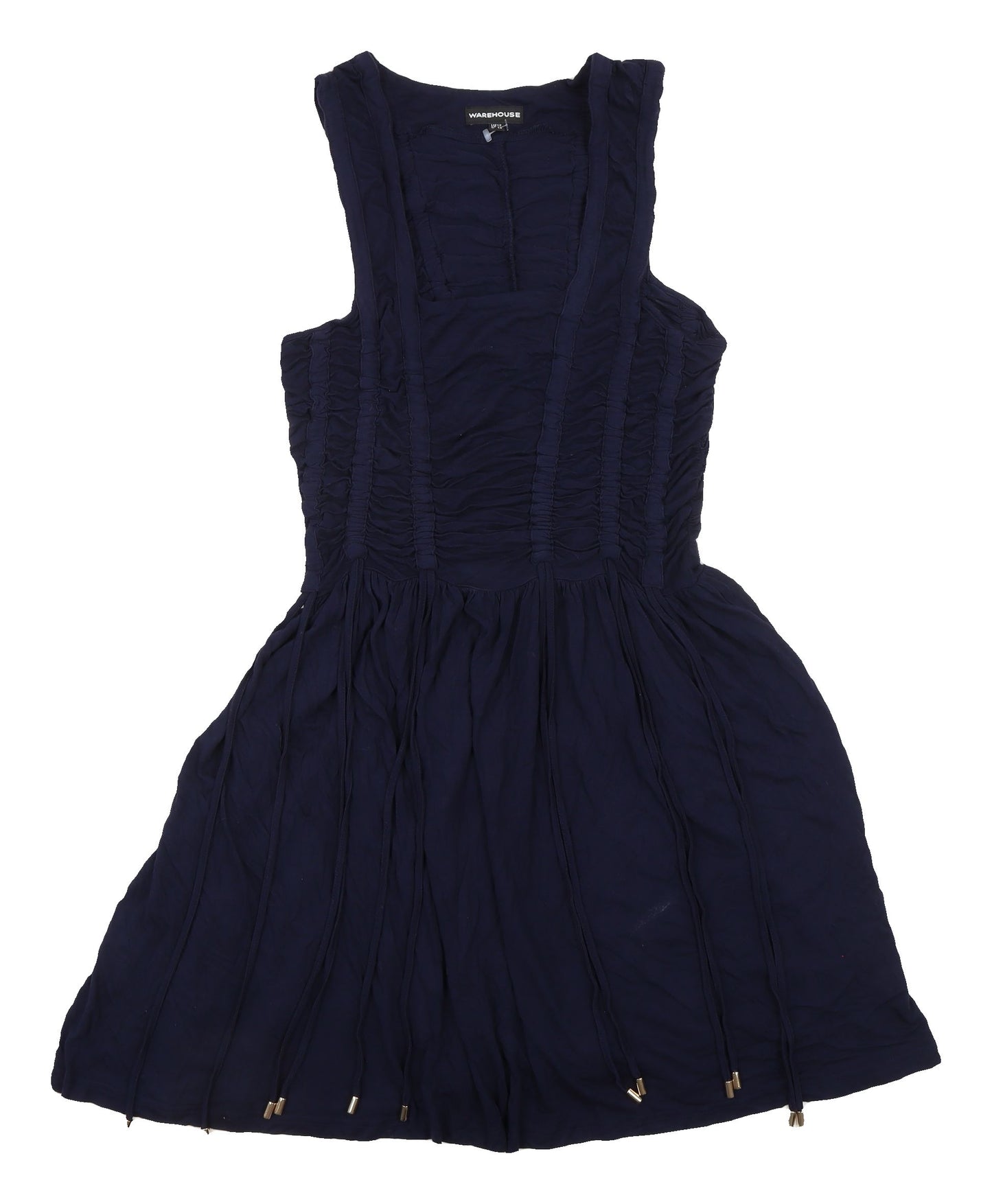 Warehouse Women's Blue A-Line Sleeveless Dress Size 12