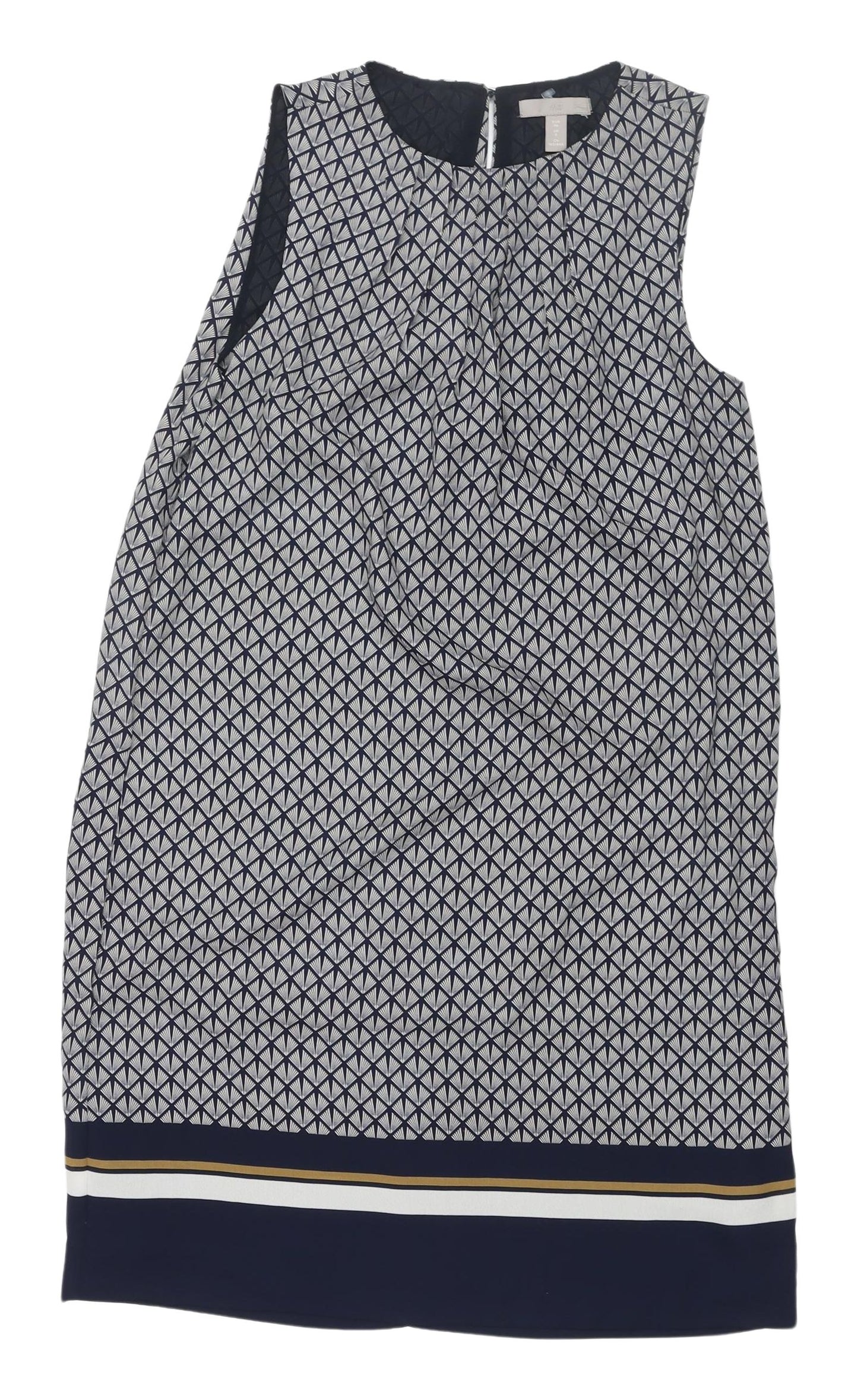 H&M Women's Geometric Shift Dress UK 8 Multicolour