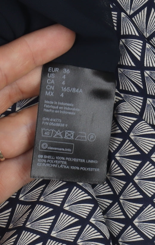 H&M Women's Geometric Shift Dress UK 8 Multicolour