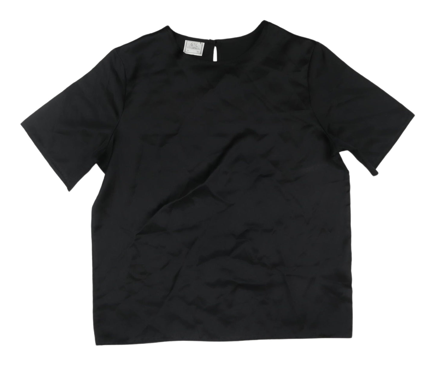 GTC Collection Black Blouse, Women's Size 14, Short Sleeve