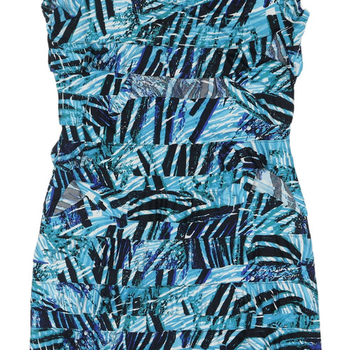 Roman Women's Geometric A-Line Multicolour Dress