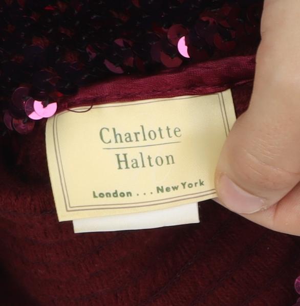 Charlotte Halton Women's Purple Sequin Dress M