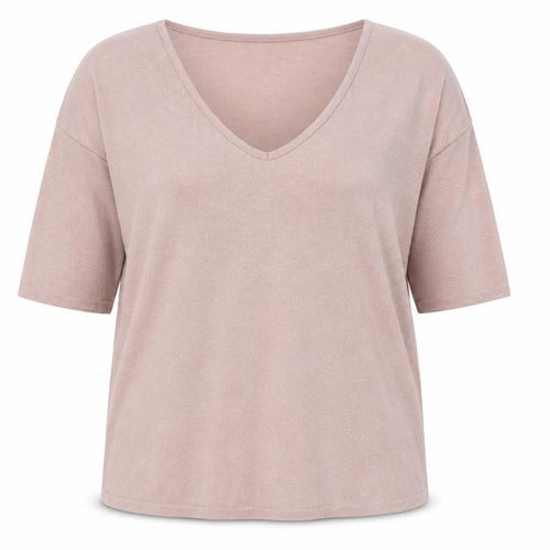New Look Women's Pink V-Neck T-Shirt, Size S