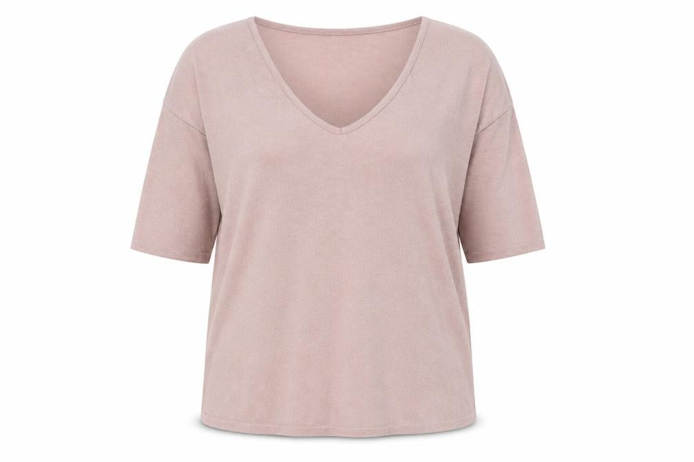 New Look Women's Pink V-Neck T-Shirt, Size S