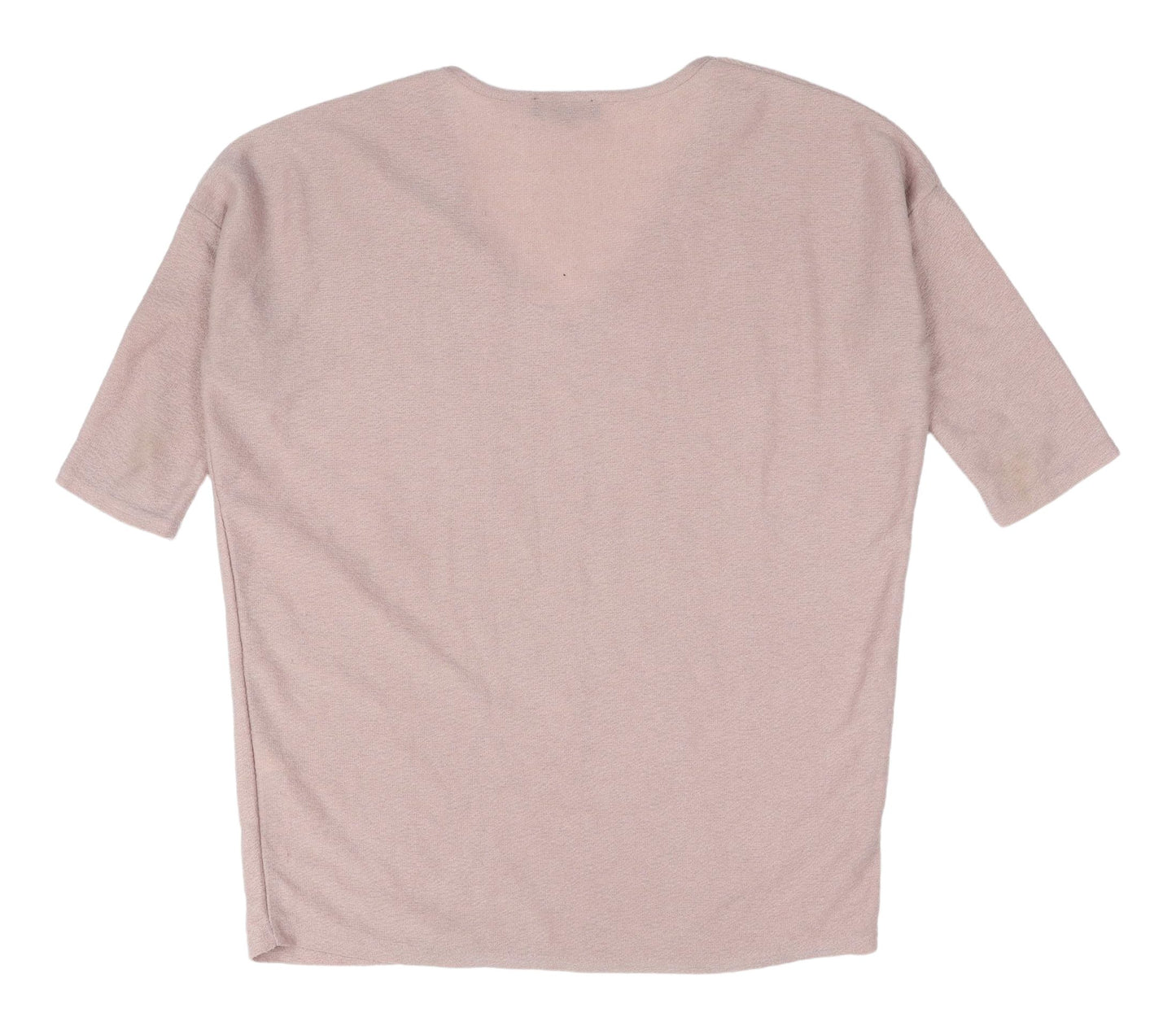 New Look Women's Pink V-Neck T-Shirt, Size S