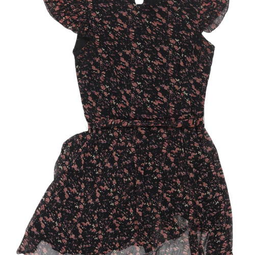 TFNC London Women's Black Floral A-Line Dress Size 5