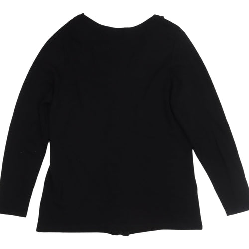 Bonmarché Women's Black V-Neck Cardigan - M
