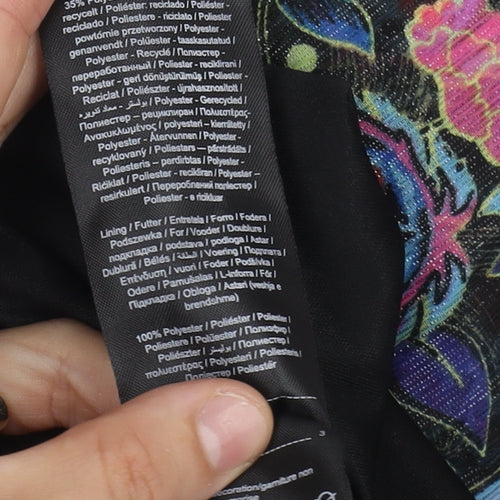 JDY Women's Black Paisley Long Sleeve Shift Dress S