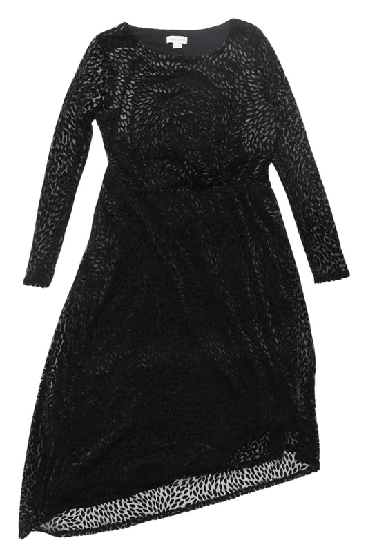 Monsoon Black Lace A-Line Dress UK 14 - Party Perfect