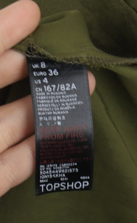 Topshop Women's Green Dress UK 8