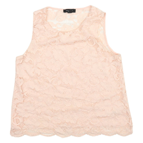 New Look Women's Pink Lace Floral Camisole Size 12