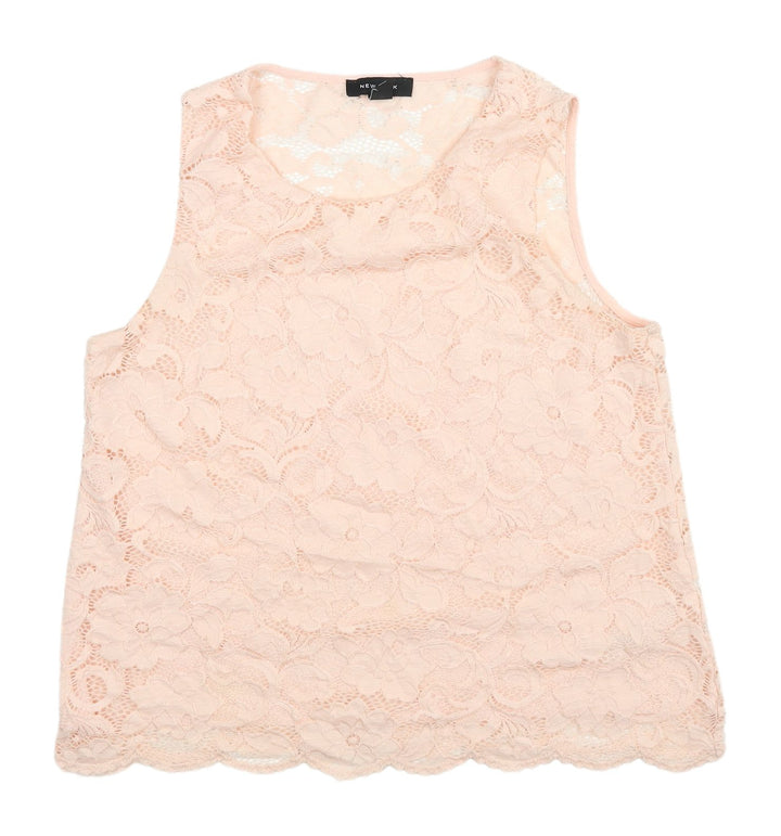 New Look Women's Pink Lace Floral Camisole Size 12