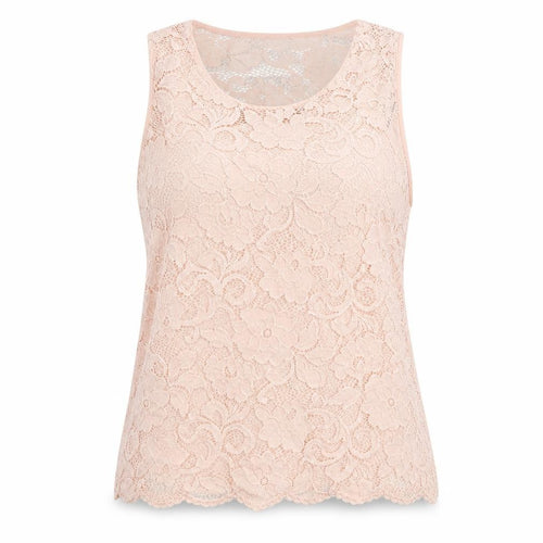New Look Women's Pink Lace Floral Camisole Size 12