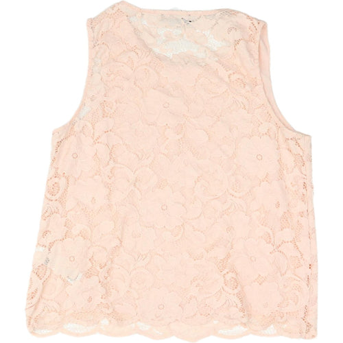 New Look Women's Pink Lace Floral Camisole Size 12
