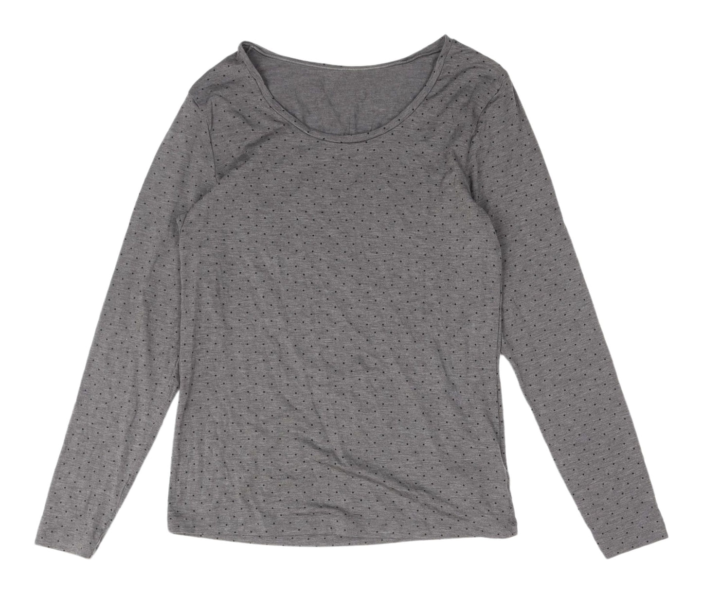 Marks and Spencer Women's Grey Polka Dot T-Shirt Size 18