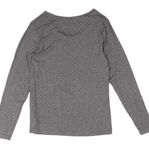 Marks and Spencer Women's Grey Polka Dot T-Shirt Size 18