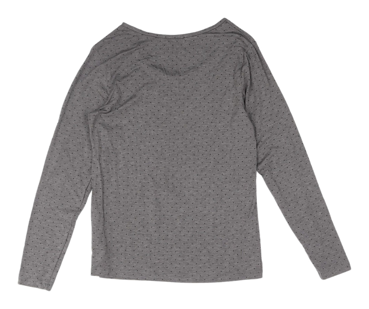 Marks and Spencer Women's Grey Polka Dot T-Shirt Size 18