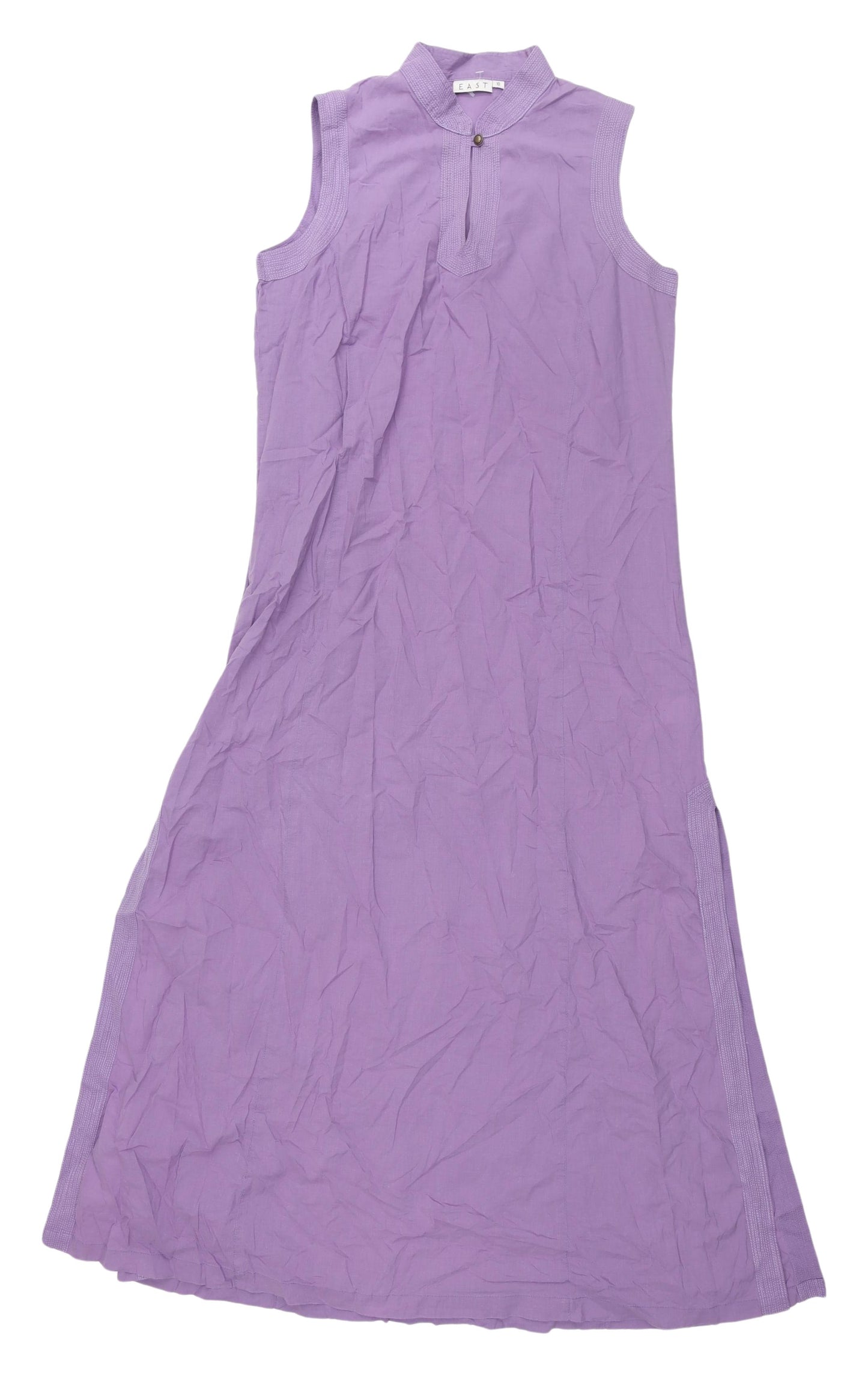 East Women's Purple Shift Sleeveless Dress Size 10