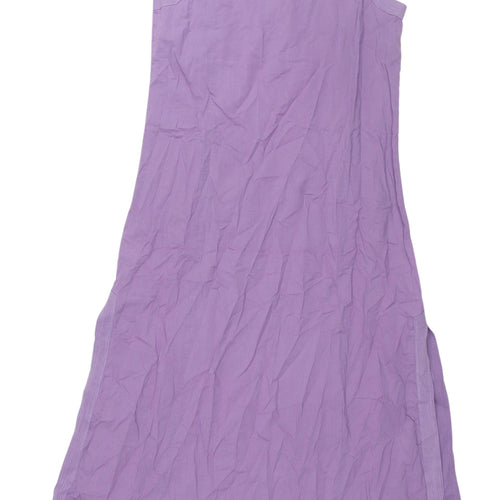 East Women's Purple Shift Sleeveless Dress Size 10