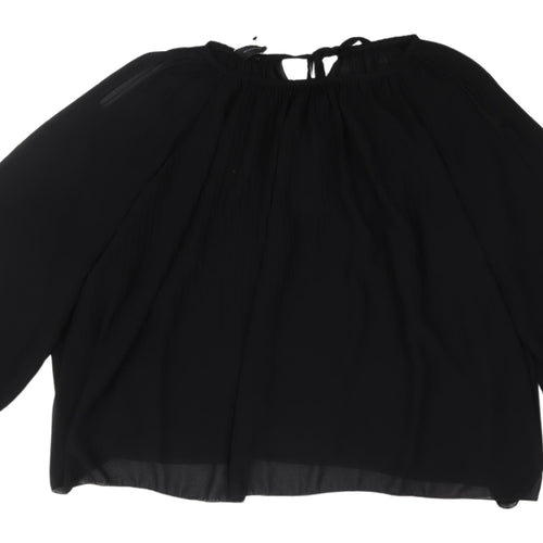 Izabel London Women's Black Chiffon Blouse Size 10/12
