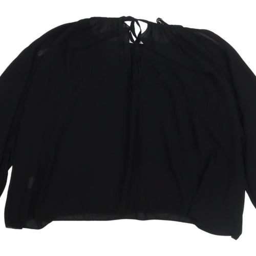 Izabel London Women's Black Chiffon Blouse Size 10/12