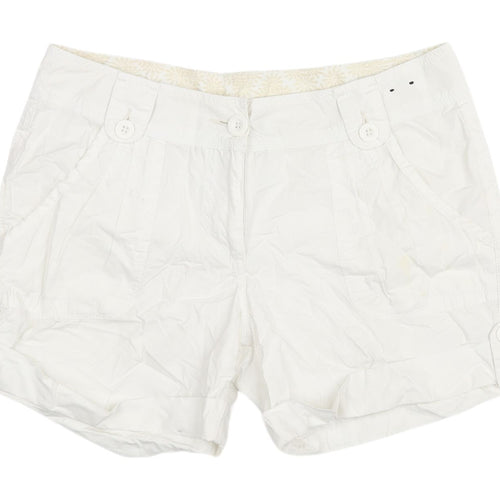 Dorothy Perkins Women's White Chino Shorts Size 12