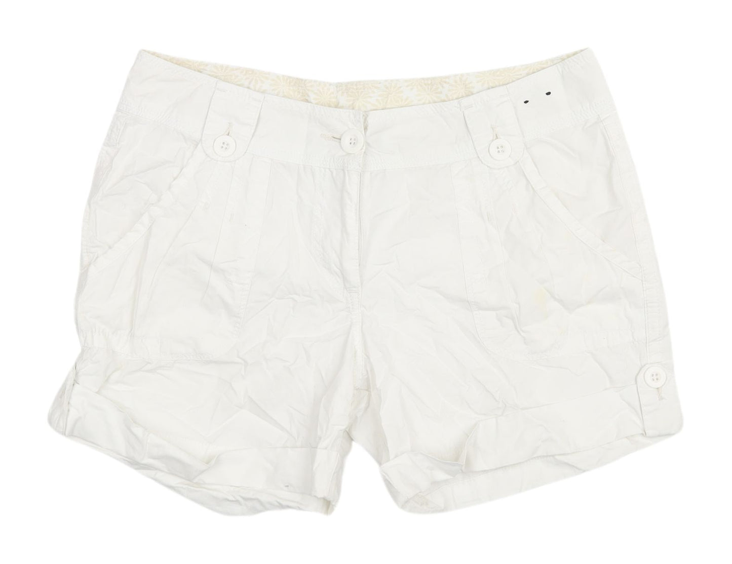 Dorothy Perkins Women's White Chino Shorts Size 12