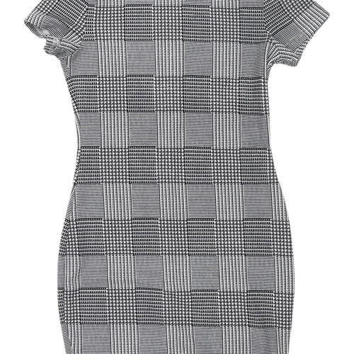 AX Women's Check Bodycon Dress - Size 12