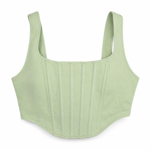 Missguided Women's Green Zip Tank Top Size 10