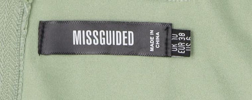 Missguided Women's Green Zip Tank Top Size 10