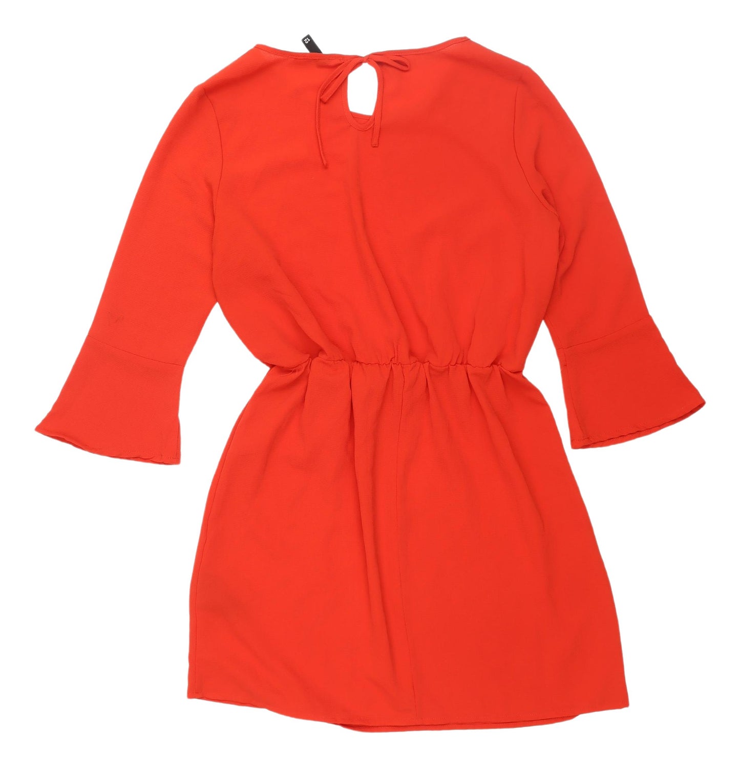 H&M Orange Shift Dress, Size 10, 3/4 Sleeve, Casual