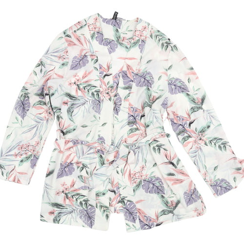 H&M Women's Floral Kimono Blouse, Size L, Multicoloured