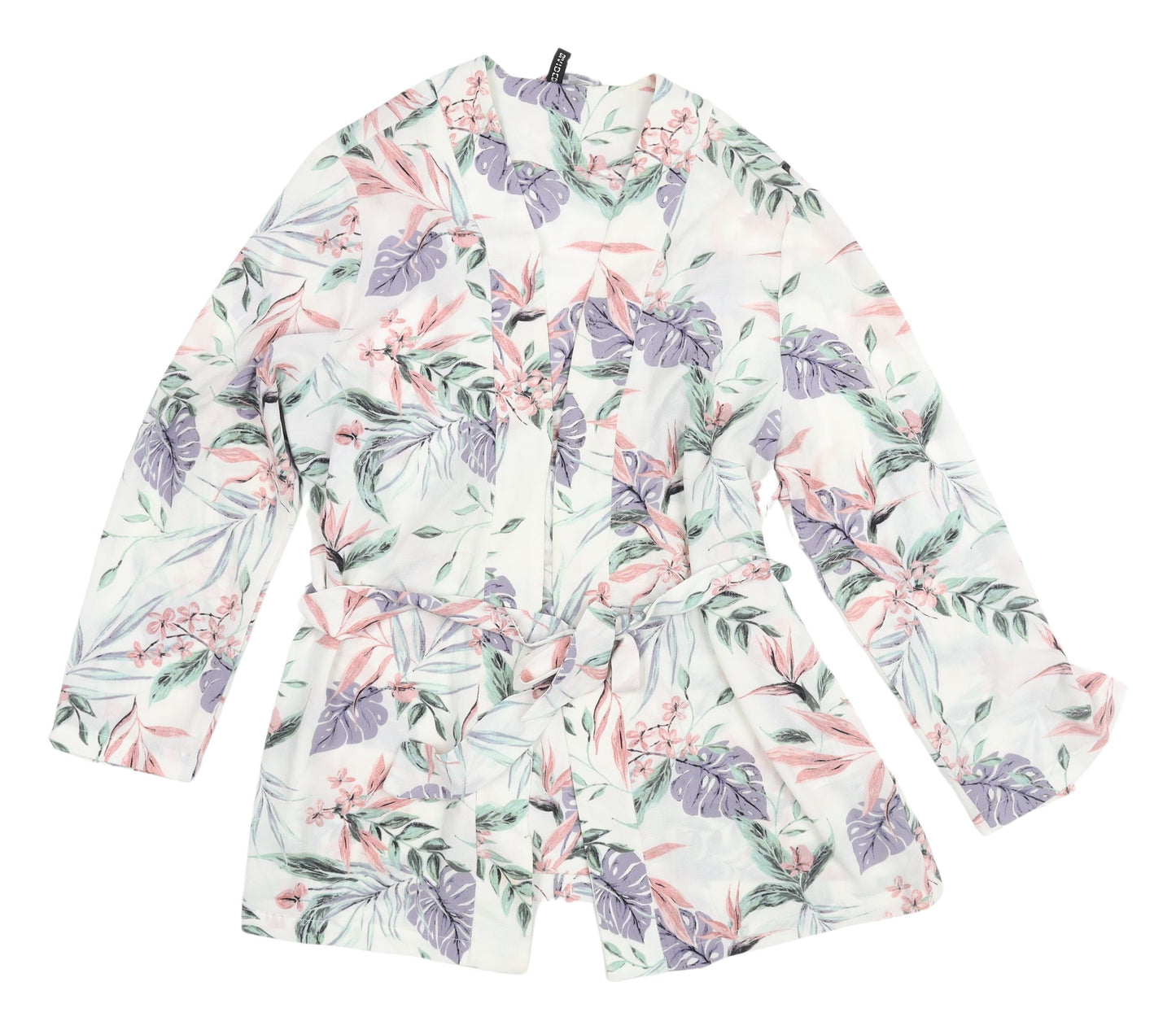 H&M Women's Floral Kimono Blouse, Size L, Multicoloured