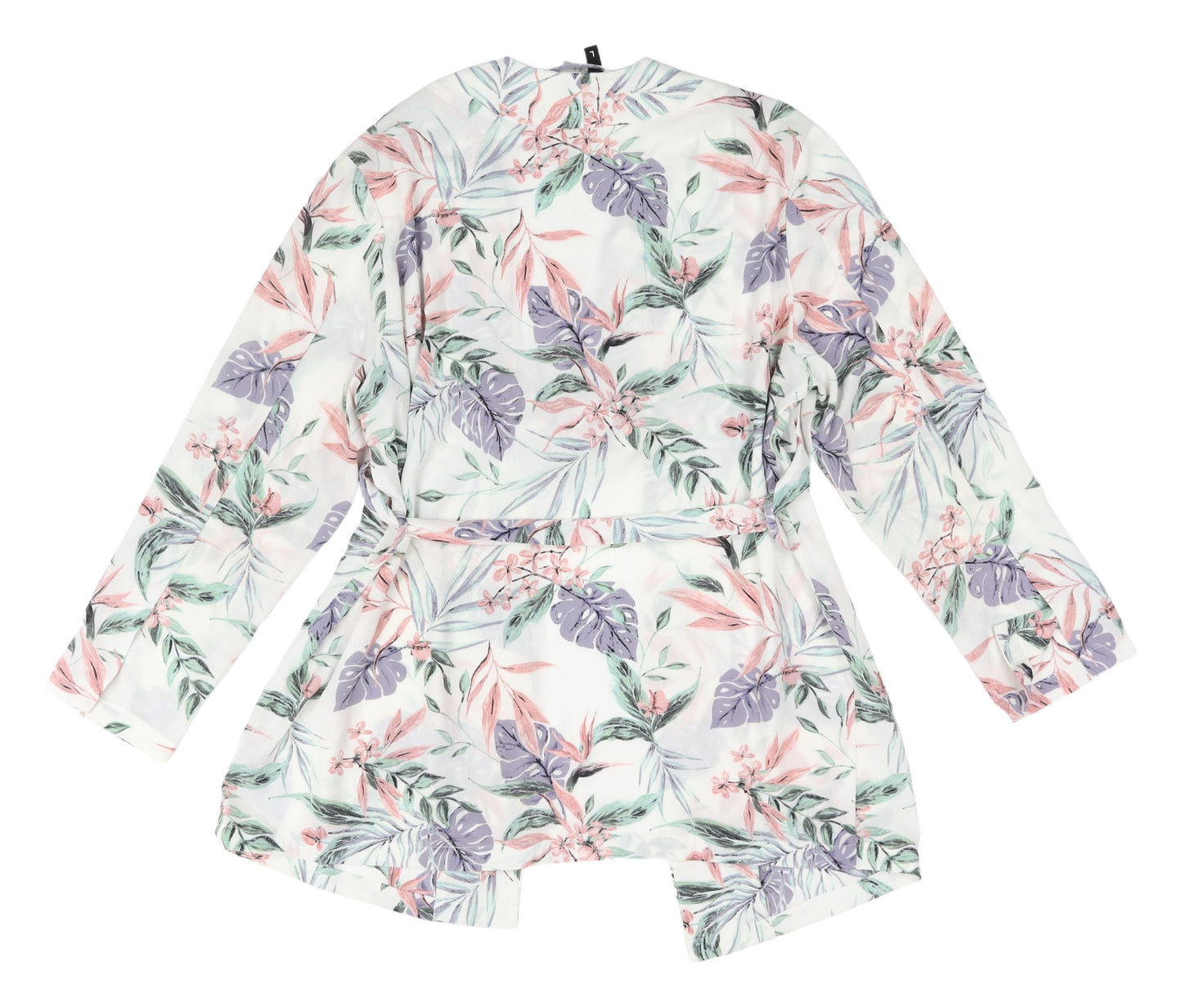 H&M Women's Floral Kimono Blouse, Size L, Multicoloured