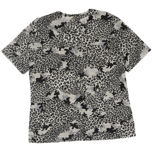 Finnson Women's Grey Animal Print T-Shirt