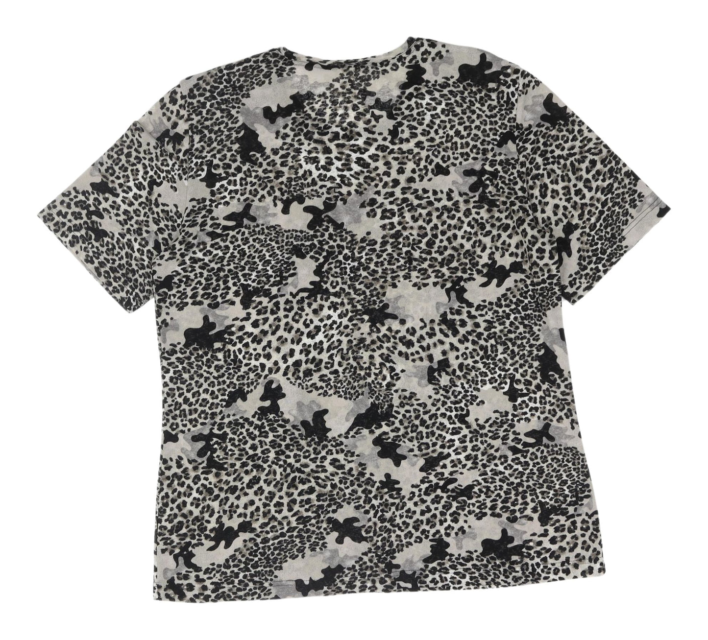 Finnson Women's Grey Animal Print T-Shirt