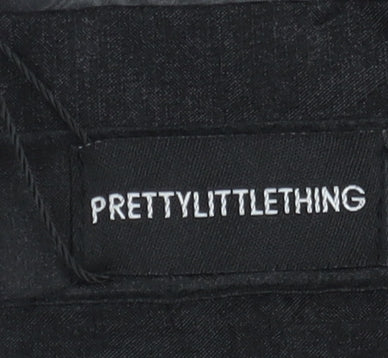 PrettyLittleThing Black Sheer Blouse, Size 10, Women