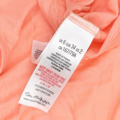 Miss Selfridge Women's Orange Camisole Tank Top UK 6