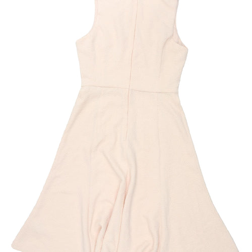H&M Ivory Sleeveless Fit & Flare Dress Size 10
