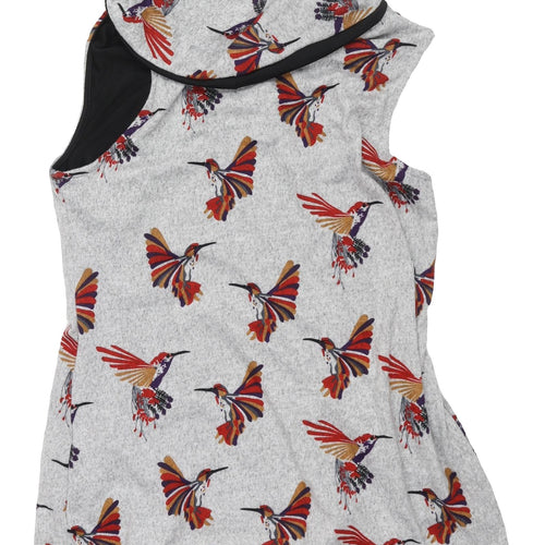 Izabel London Women's Grey Bird Vest Jumper - Size 14