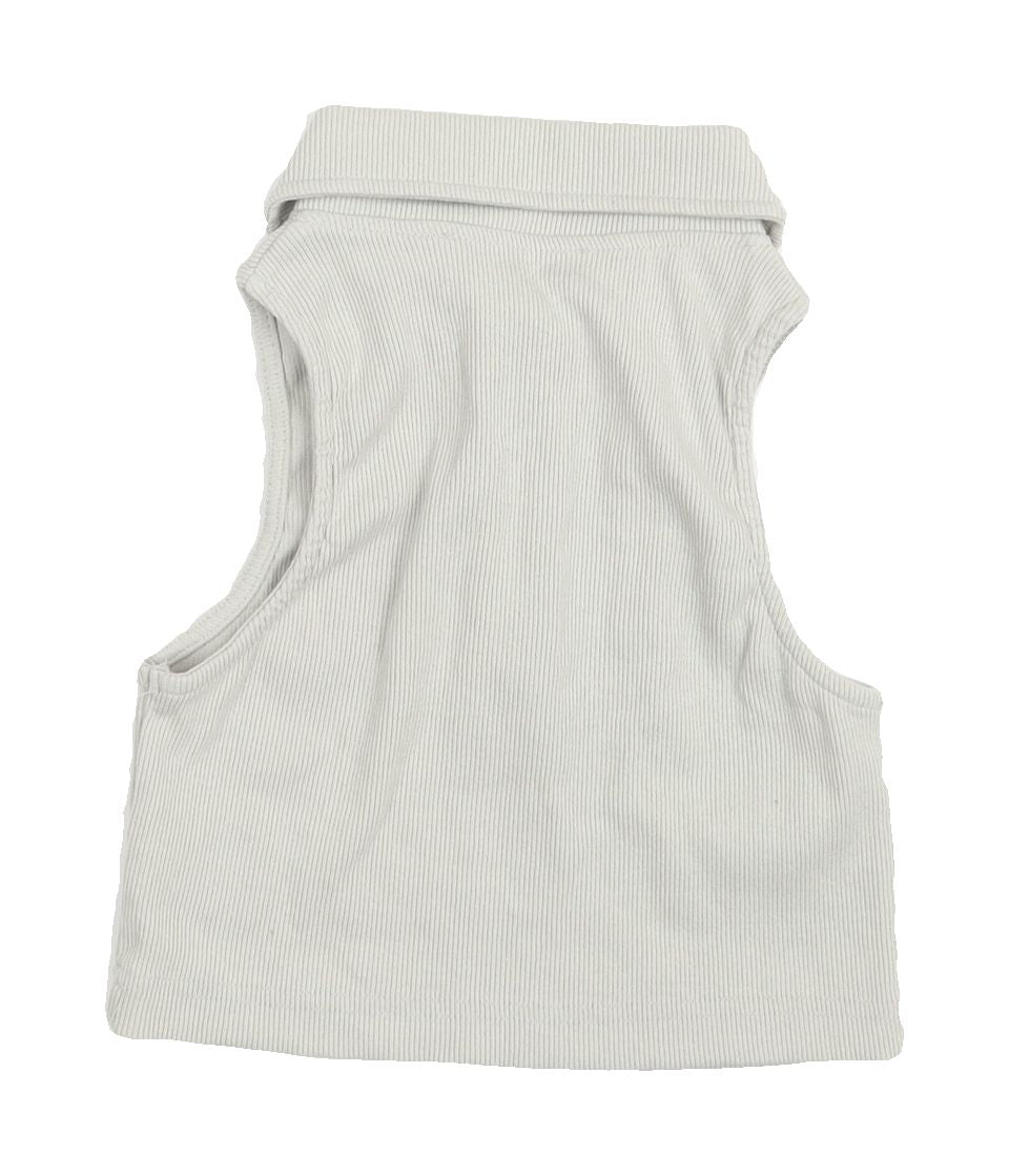 MISSPAP Women's Beige Sleeveless Polo Top Size 8