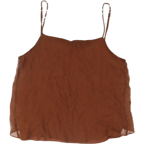 Jigsaw Women's Brown Silk Camisole Tank Top